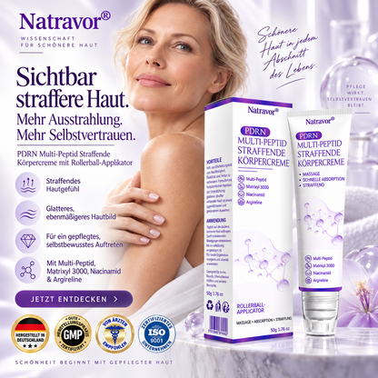 Natravor®🎗️ PDRN Multi-Peptid Straffende Körpercreme ｜ Anti-Aging Pflege, Feuchtigkeit, Straffung & Lifting für ein glatteres, ebenmäßigeres Hautbild